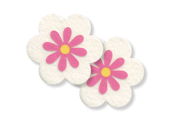 Pastease waterproof Flowers design is 3 inches wide by 3 inches tall